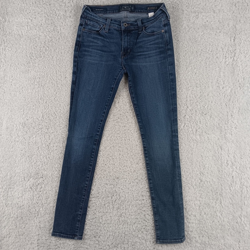 Lucky Brand Brooke‎ Skinny Jeans Dark Wash Candiani Denim 2/26 7W13068 Low Rise